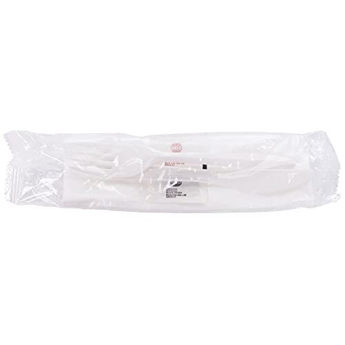 HUBERT® Pre-wrapped White Plastic Disposable Flatware Set
