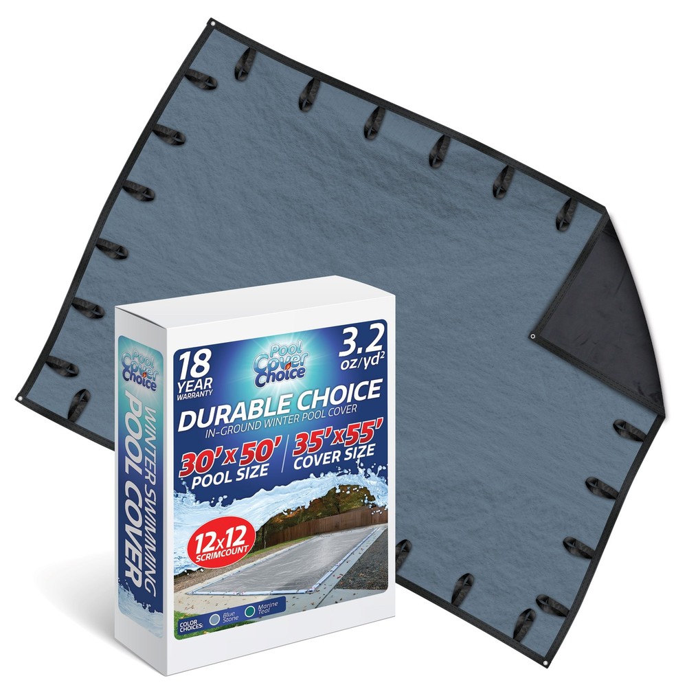 PoolCoverChoice Winter Swimming Pool Cover for 30 ft x 50 ft Rectangular Pool