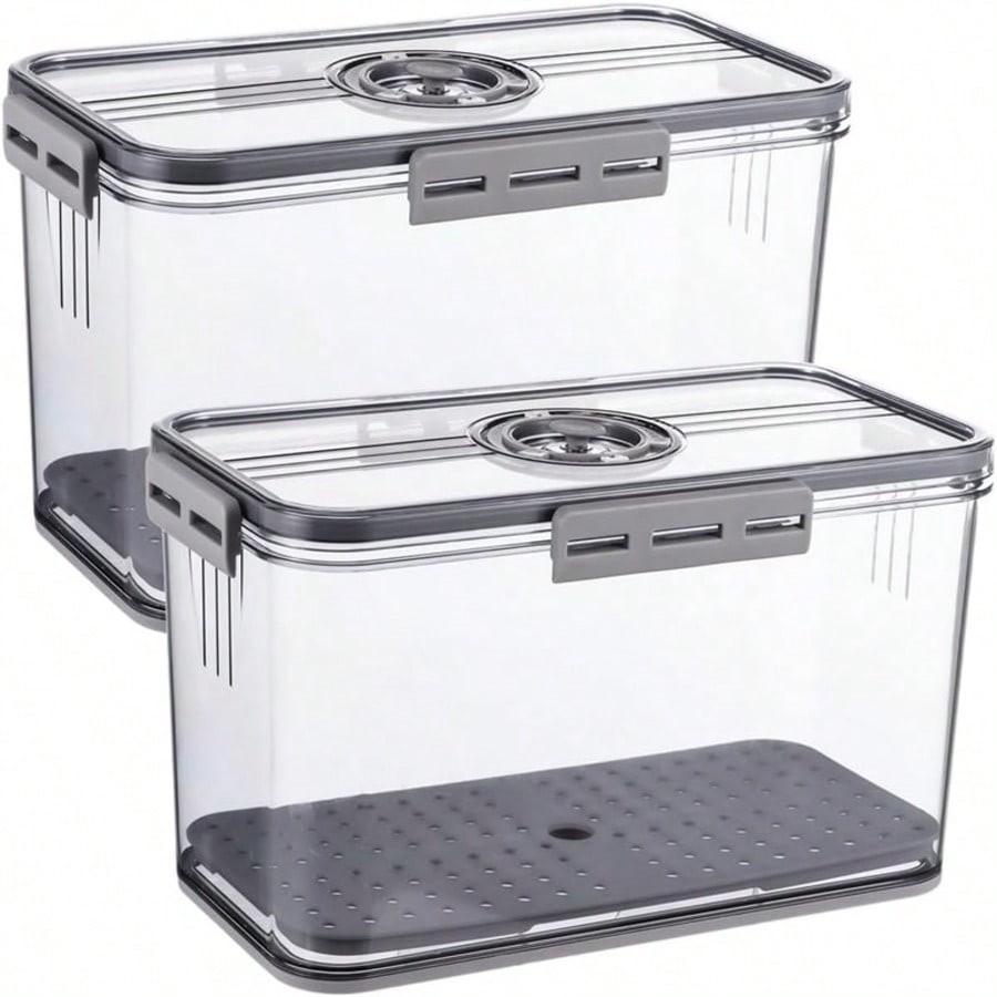2PCS Airtight Bread Box Set – Large Kitchen Counter Bread Storage Containers ...
