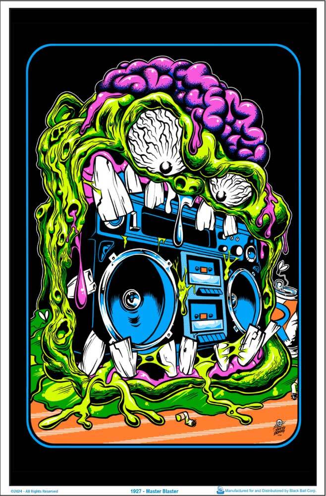 Master Blaster by Dirty Donny Blacklight Poster 23" x 35"