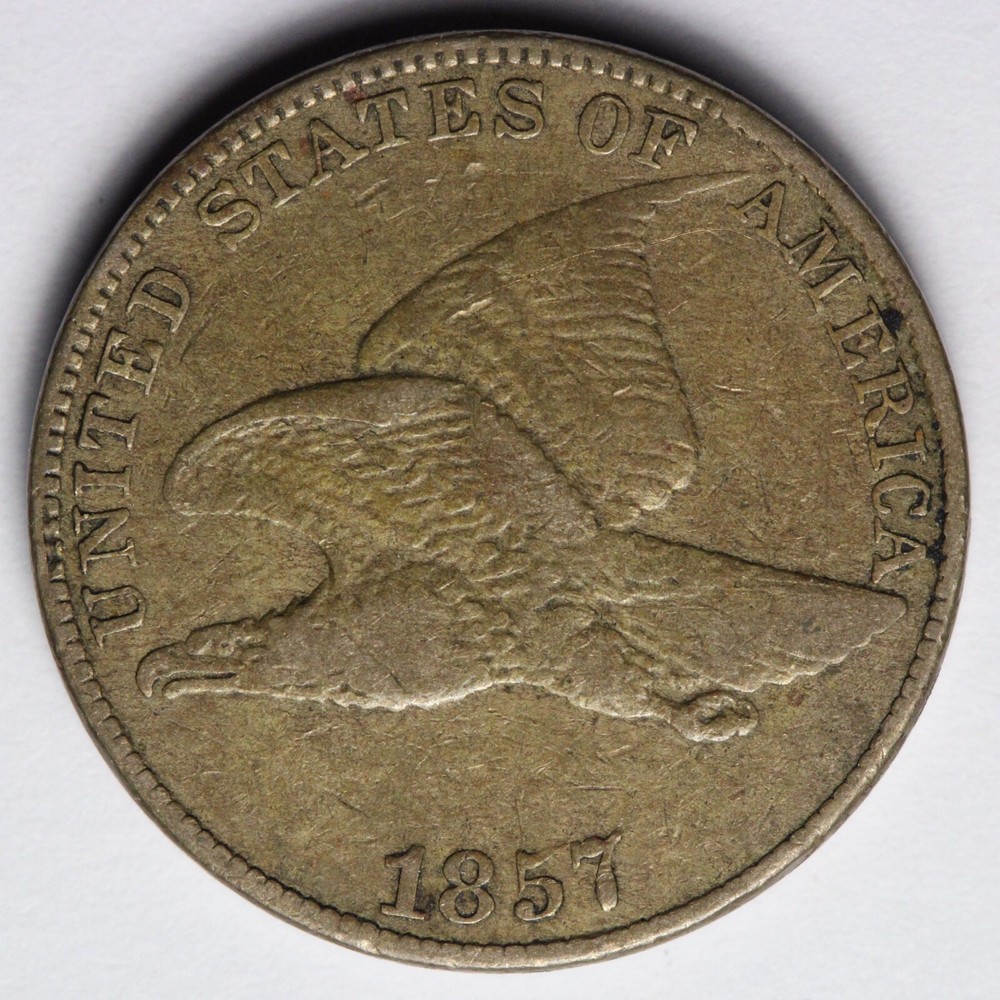 1857 Flying Eagle Cent Penny XF E117 JREW