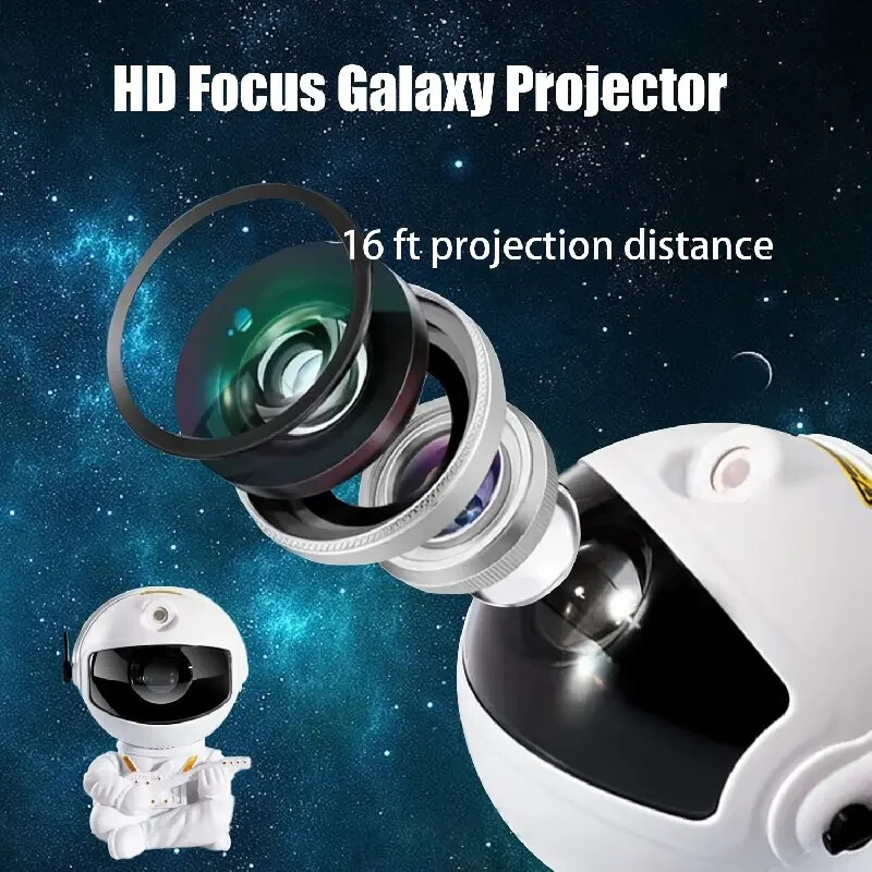 Astronomical Remote Control LED Nebula Night Light Projector with 360° Rotation