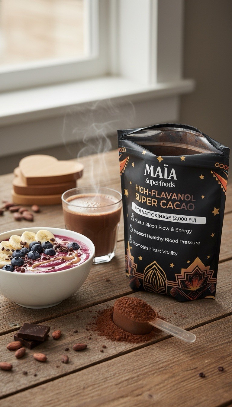 MAIA HIGH-FLAVANOL SUPER CACAO 7 Oz - 30 Servings **FREE SHIPPING**