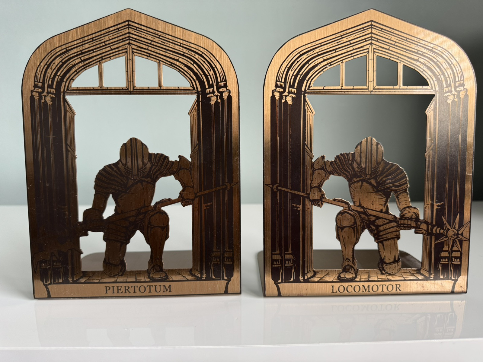 Harry Potter Guardians Of Hogwarts Bookends Locomotor And Piertotum Knights