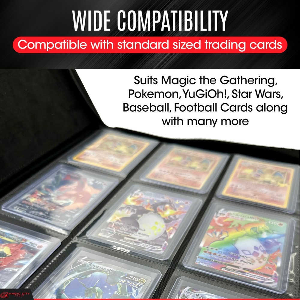 Magic City Vault | Leather TopLoader Binder | Holds 252 Standard 3”x4” Toploader