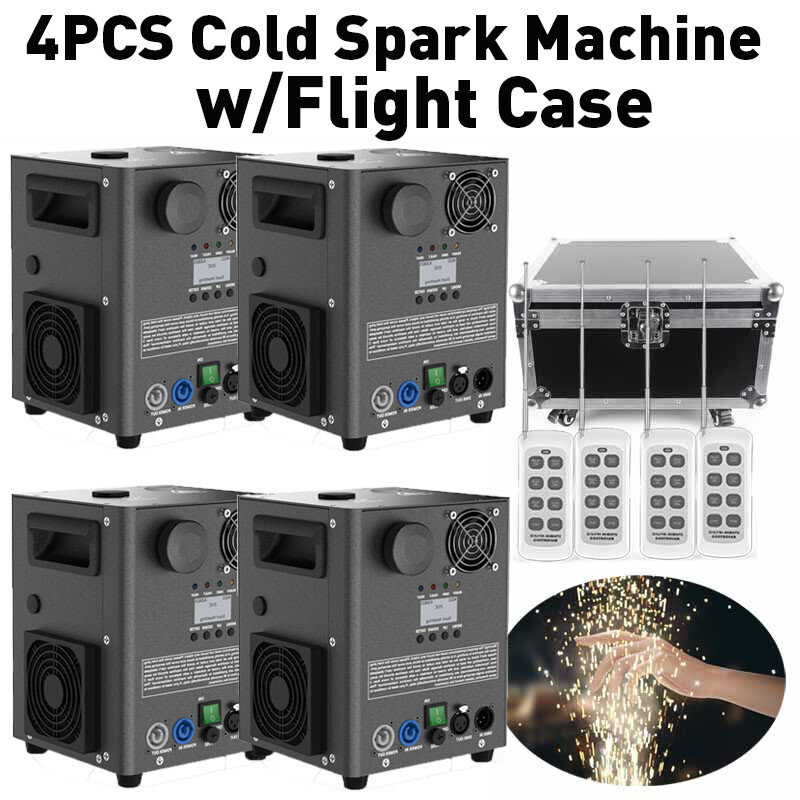 1200W Cold Spark Machine Stage Effect DMX Firework Machine Bar Wedding Show+Case