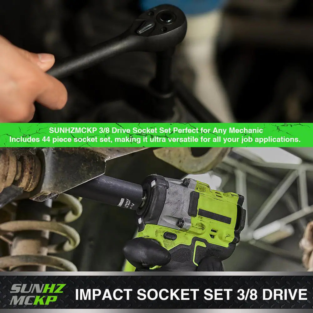 3/8 In. Drive Impact Socket Set 52-Piece