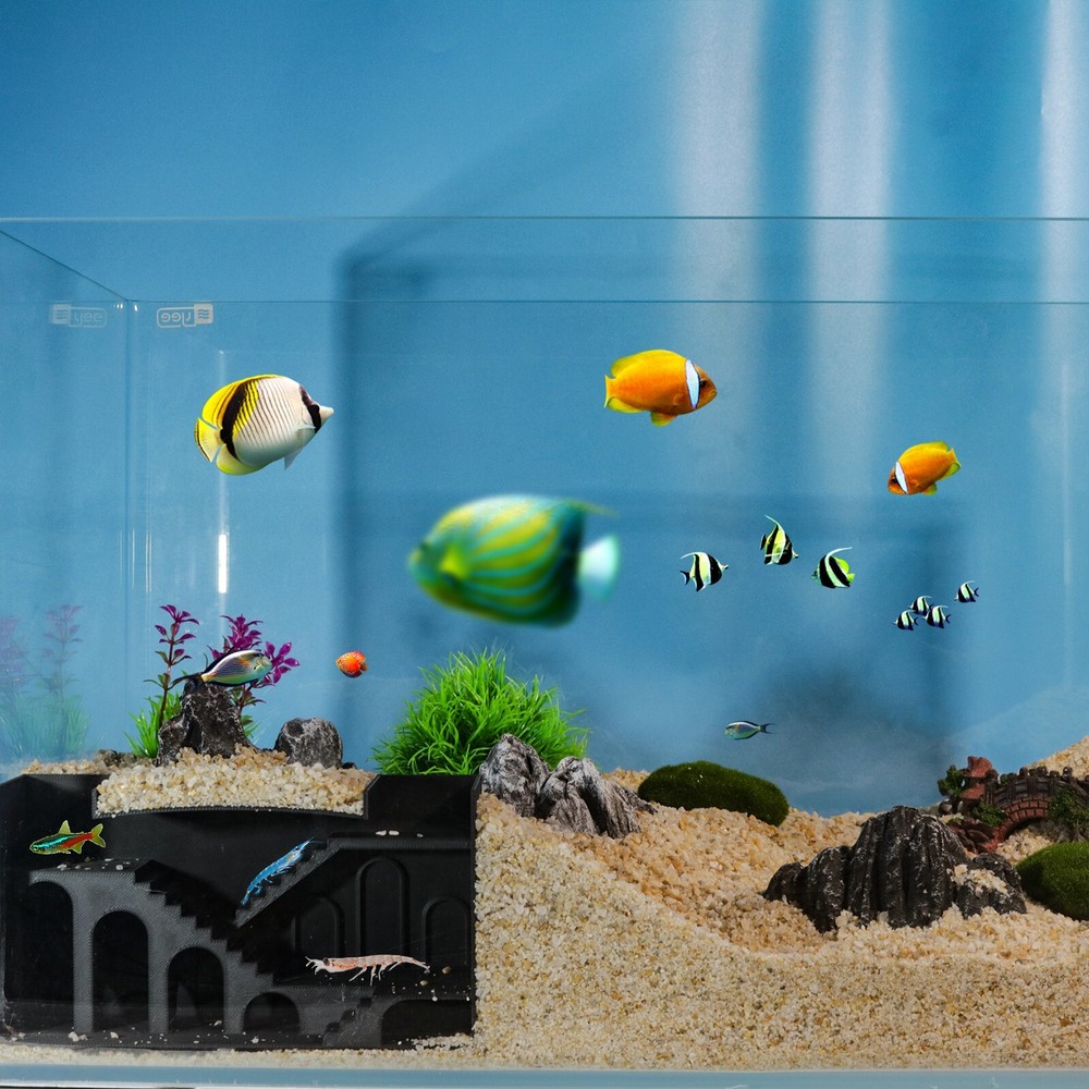PLA 3D Print Rectangular Maze Underground Fish Tunnel Cave Aquarium Fish Decor