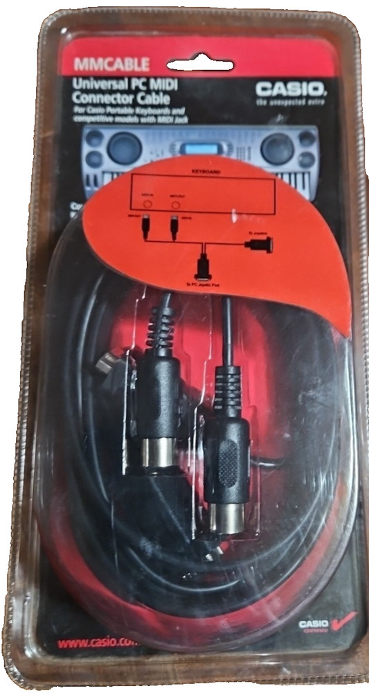 Casio MM Cable Universal PC MIDI Connector Cable For Keyboards