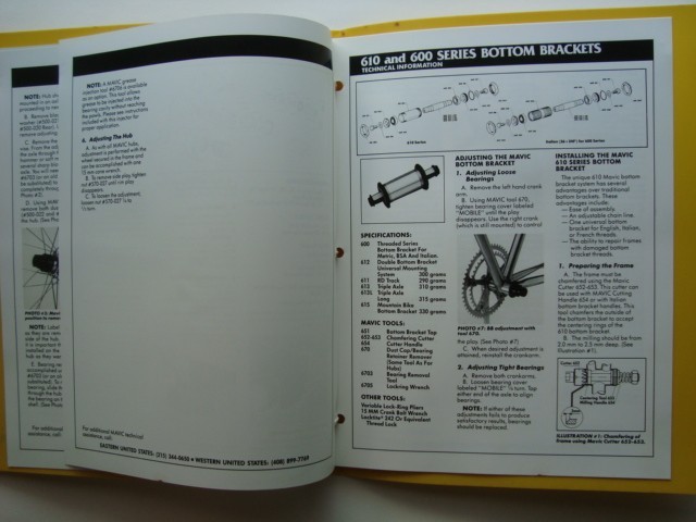 Vintage USA Road Race Bicycle MAVIC 6 page Catalog for headset / hubset / Z hub