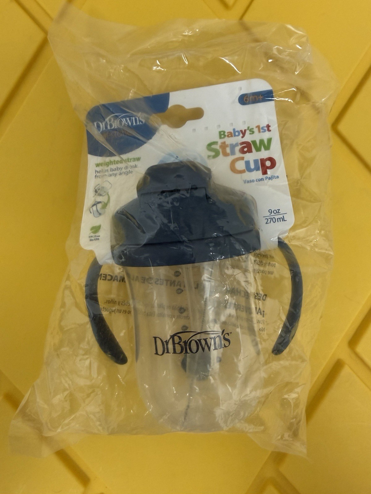 Dr. Brown's Milestones Baby First Straw Cup Sippy Cup 9oz Coral BPA Free