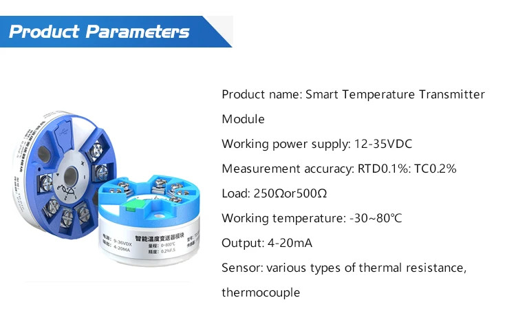 Thermocouple Temperature Transmitter Programmable Output Head-mounted Converter
