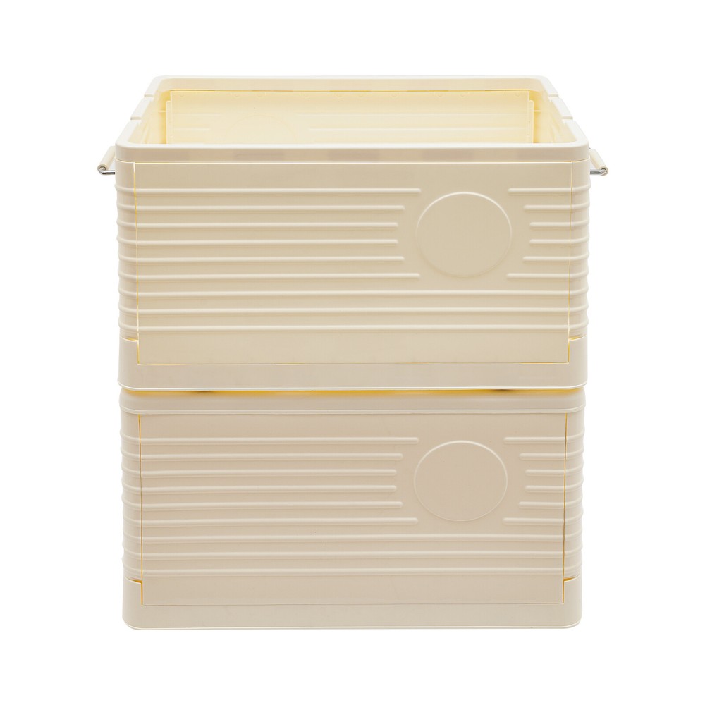 2-tier Foldable Storage Bin Stackable Storage Storage Box Home 62.3QT Capacity