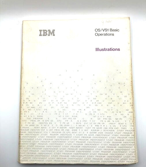 Vintage IBM OS/VS1 Basic Operations Illustrations Guide 1972 PC Programming