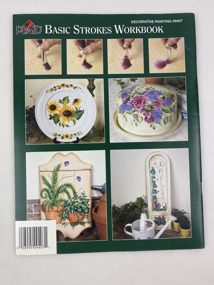 PLAID Decorative Painting 9407 Basic Strokes Workbook Art Instruction Complete