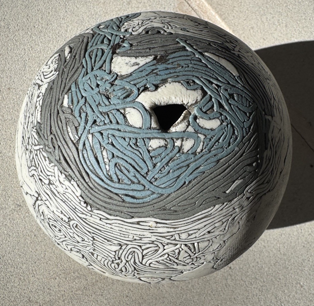 Romilla Batra California Studio POTTERY CERAMIC Original MODERN Art Signed 5”H