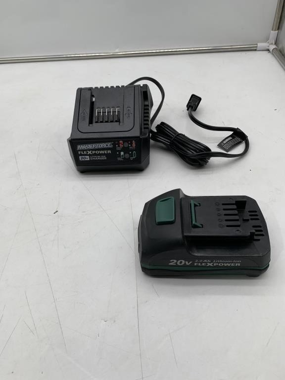 Masterforce Boost 20V Brushless Impact Driver Kit 2.0Ah Battery Charger