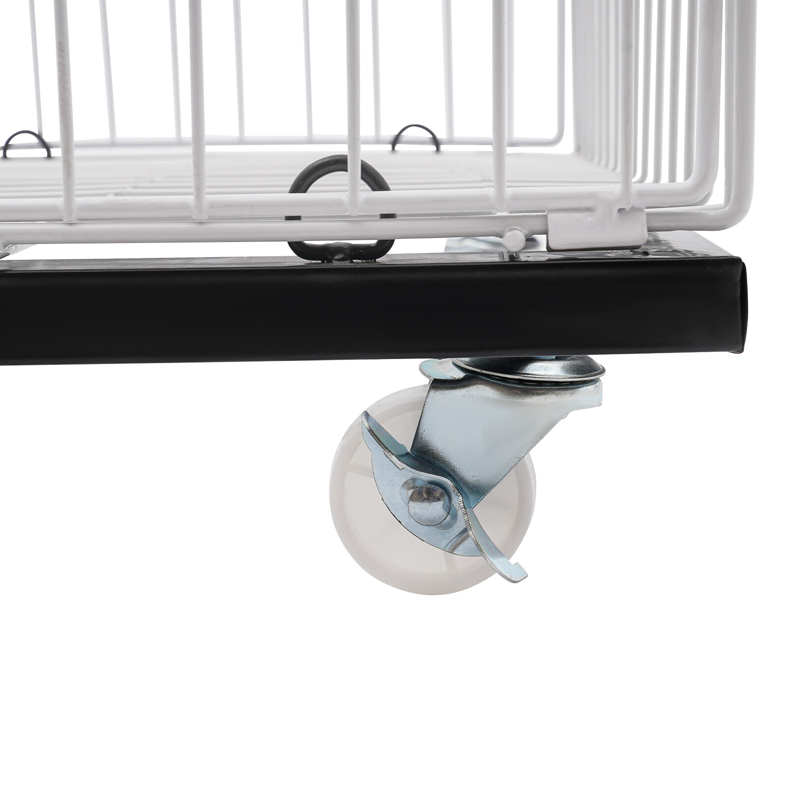 5-Tier Wire Grid Retail Display Rack with Wheels - Sturdy & Stylish Storage