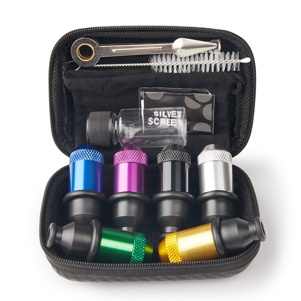 6 Pc Sneak a Toke Mini One Hitter Metal Tobacco Portable Smoking Pipe With Tools