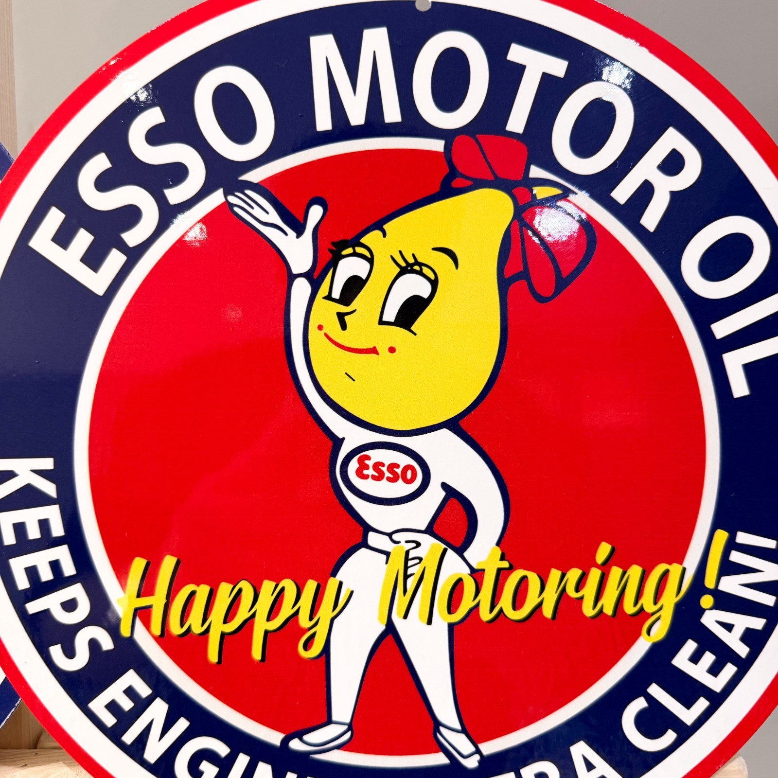 Esso Motor Oil Vintage Metal Sign Set of 3 – 30 cm / 11.8” Petrol Decor