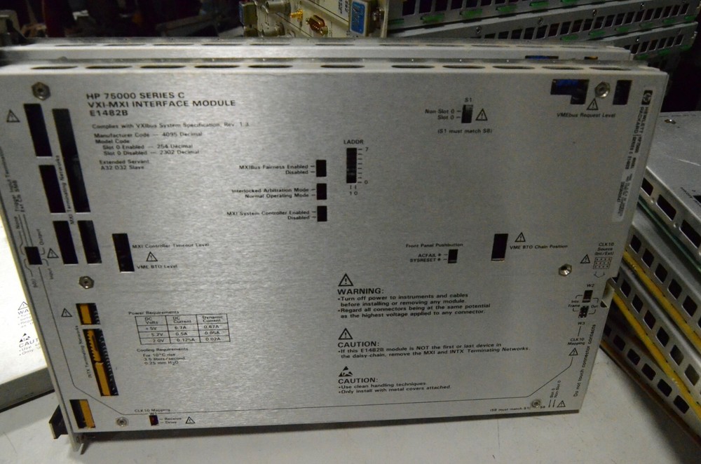 HP Agilent VXI Modules E1401B E1485A E1430A E1750A E1482B E1410A Z5210F