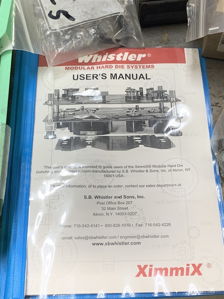 SB Whistler & Sons Ximmix Tooling Modular Punch & Die SETUP System Adjustable