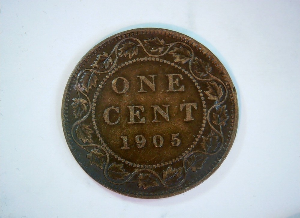 Canada 1905 1 Cent Edward VII Cent Coin