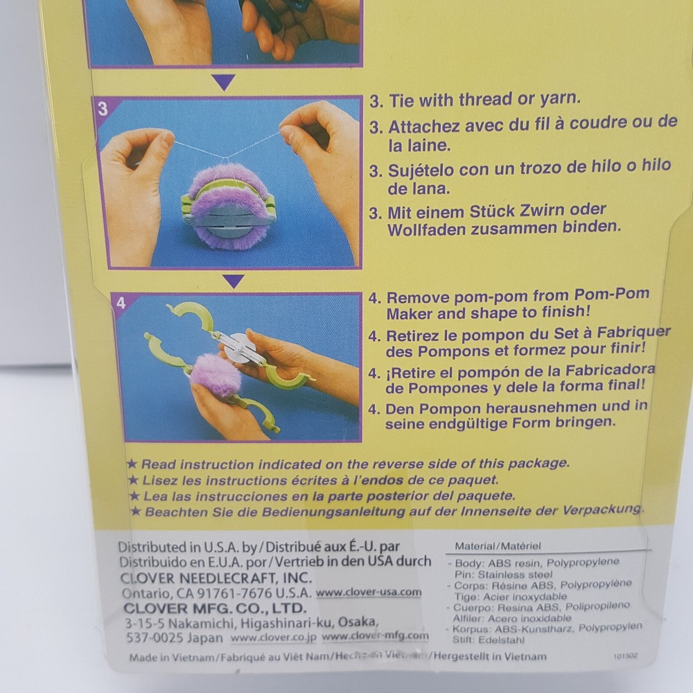 Clover Large Pom-Pom Maker 2-1/2" & 3-3/8"