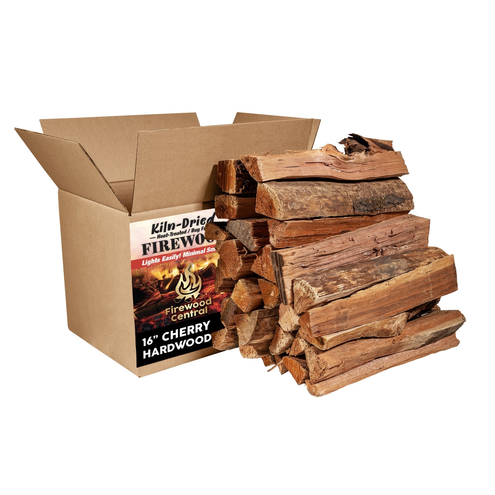 Firewood Central Kiln-Dried Cherry Wood – 16” Splits (14-18 Splits)