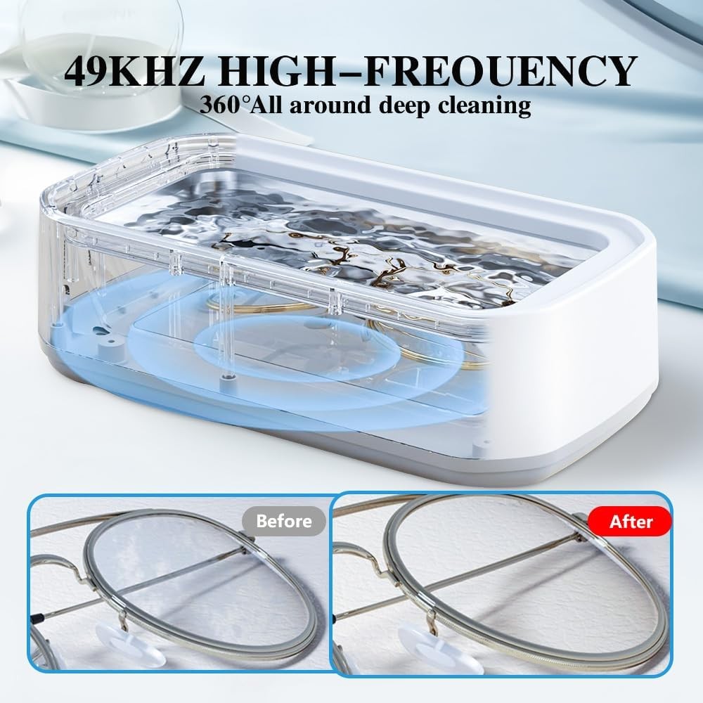 650ml Ultrasonic Retainer Cleaner Machine – 49kHz Dental Pod for Retainers,