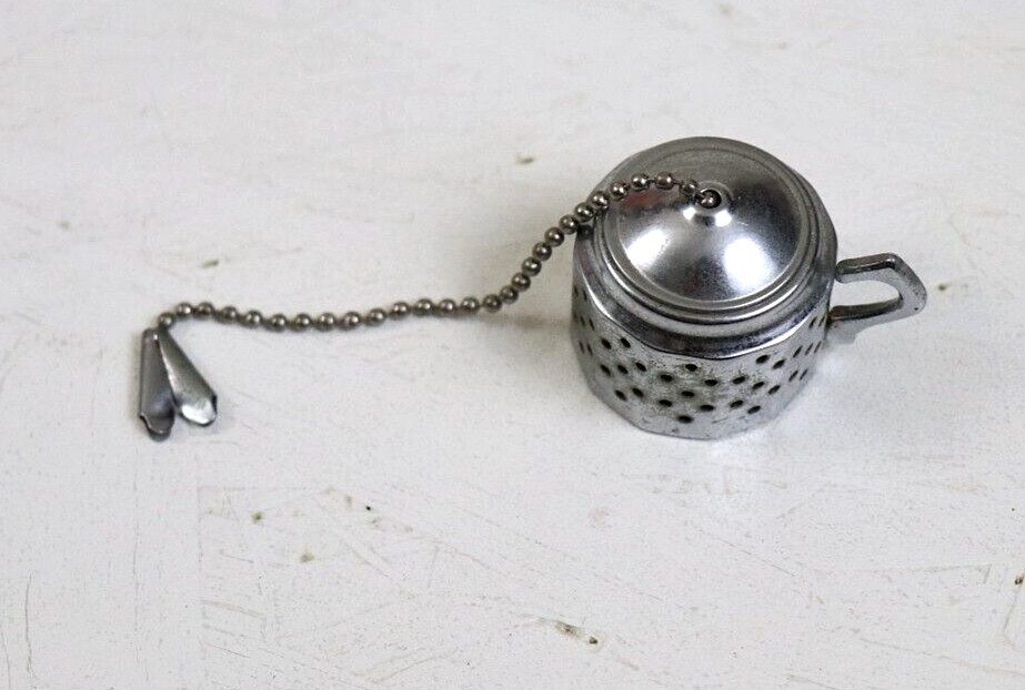 Vintage Teapot Shaped Loose Leaf Tea Infuser Missing Spout