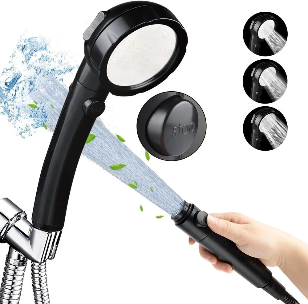 High Pressure Water Saving 3 Mode with ON/Off Pause Function Handheld Showerhead