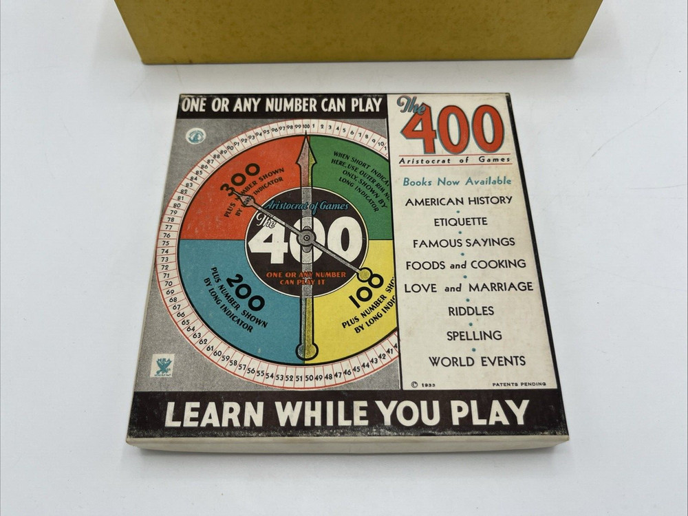 Board Game Trivia Game The 400 Complete Original Box Learn Play