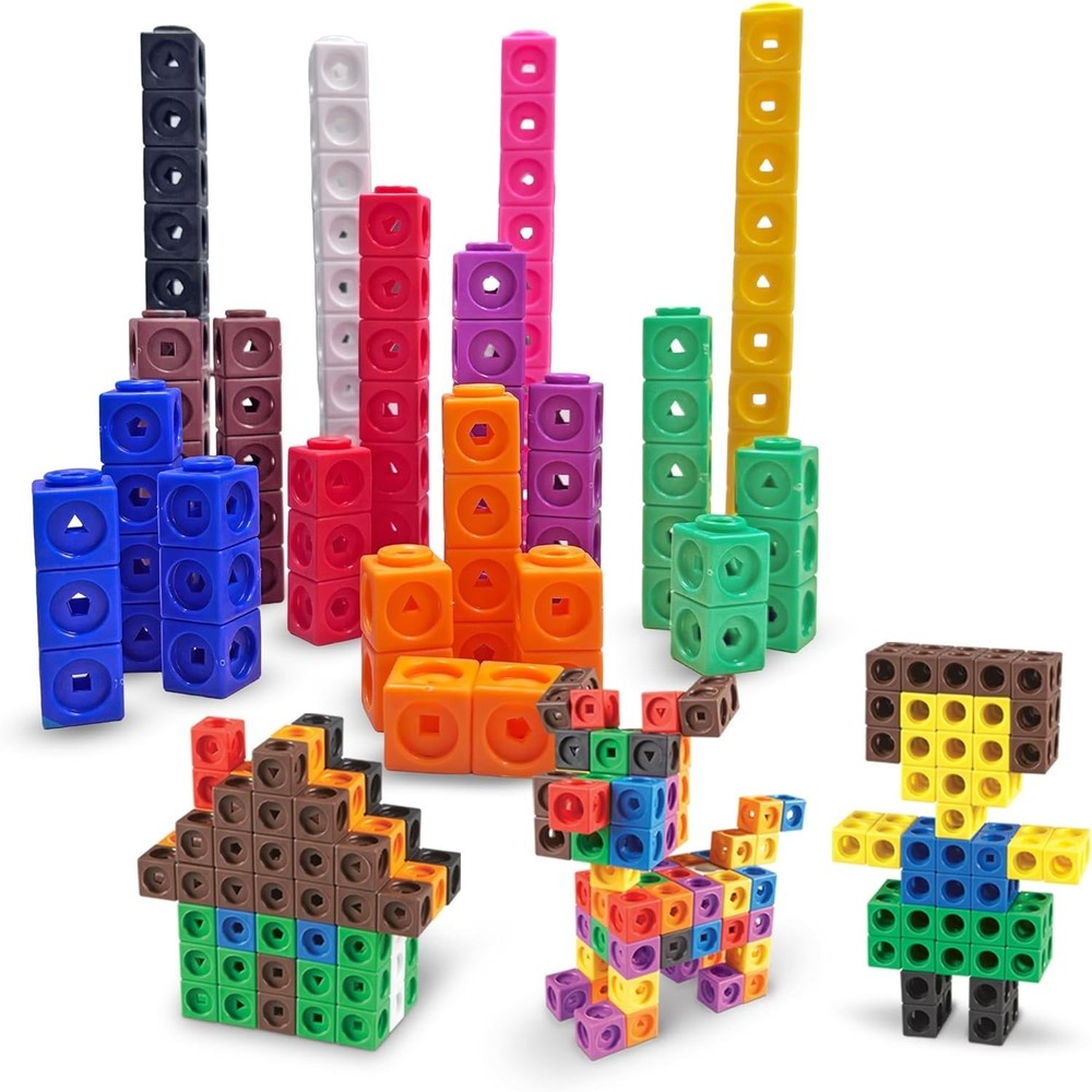 100 Count MathLink Cubes - Essential STEM Manipulatives for Creative Learning
