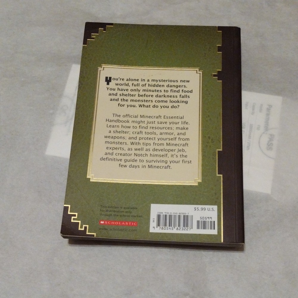Scholastic Minecraft Essential Handbook Updated Edition Strategy Guide