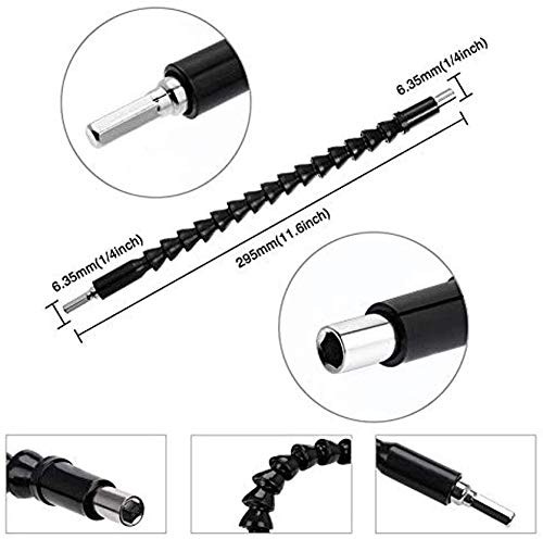 105 Degree Right Angle Driver Extension Power Screwdriver Drill Silver