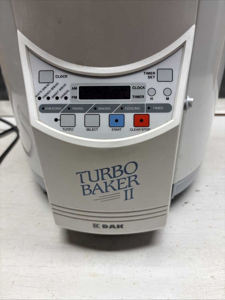 DAK Turbo Baker II FAB-2000 Bread Machine & Dough Maker - Tested & Working
