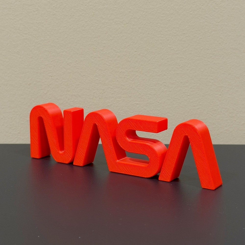 NASA Decor Sign 3D Printed Display