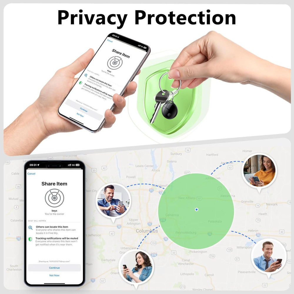 Air Tracker Tags-4 Pack: Smart Bluetooth Tracker, Compatible with Apple Find My