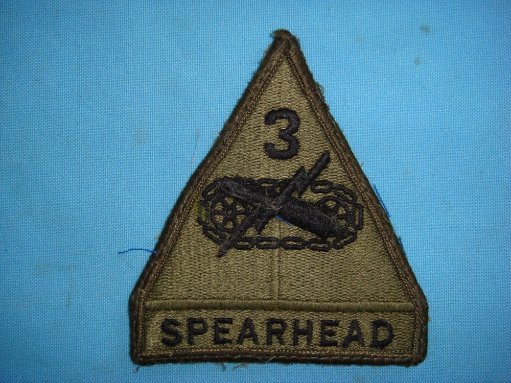 SUBDUED PATCH US 3rd ARMORED DIVISION  SPEARHEAD