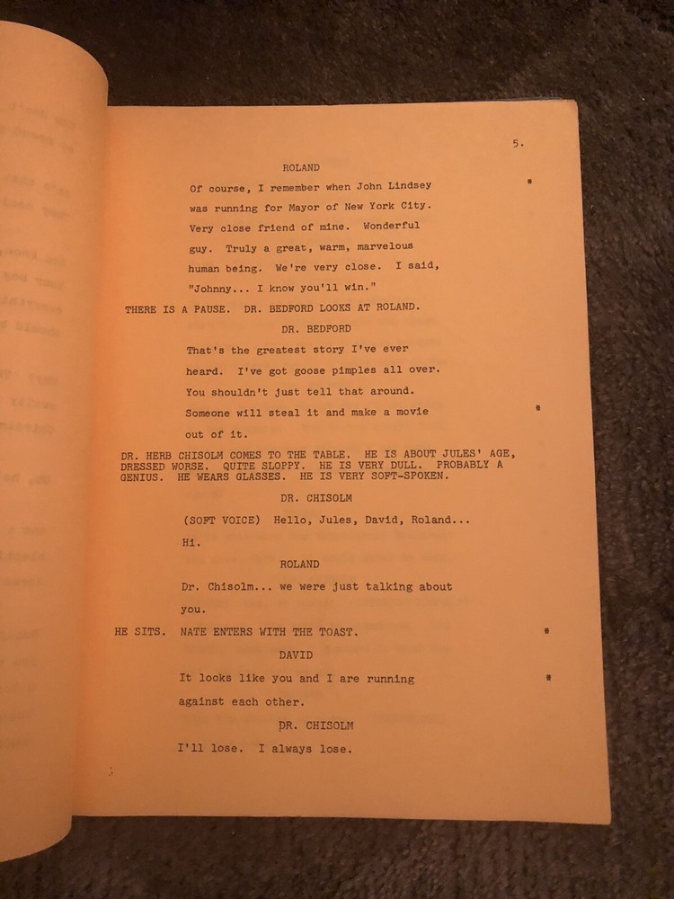 THE PRACTICE: "Vote" TV Vintage Script