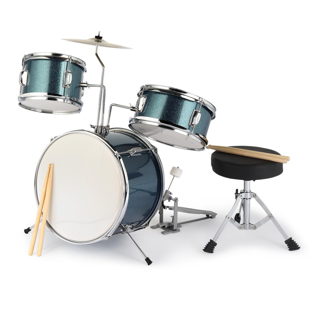 Ktaxon 3 Pack Junior Drum Set, Beginner Drum Kit with Throne, Cymbal