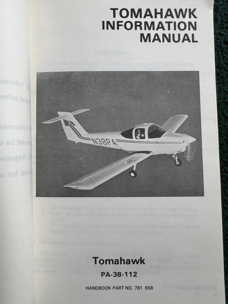 Piper Tomahawk Information Manual
