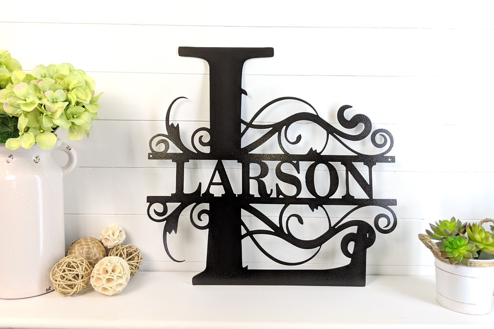 Last Name Sign, Monogram Wall Decor, Metal Wall Art, Custom Metal Signs