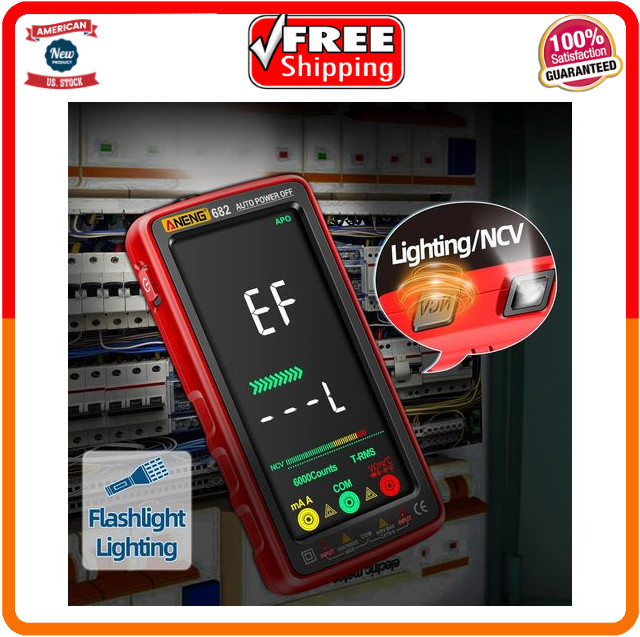 Digital Multimeter Tester Auto-Ranging TRMS 6000 Counts Voltmeter Smart Rech...
