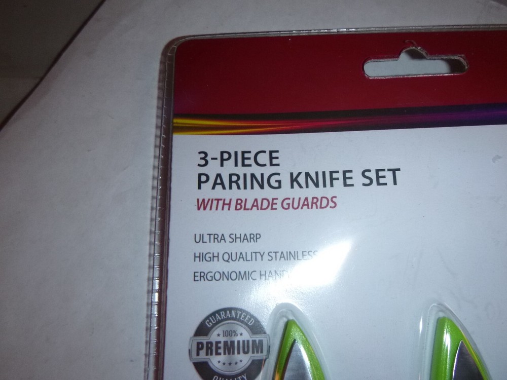 New Neumark 3 Piece Paring Knife Set with Blade Guards