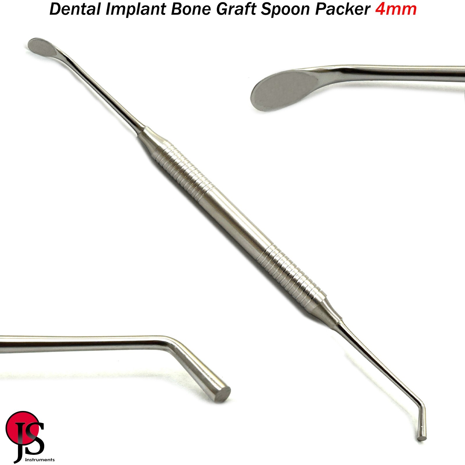 Dental Implant Instruments Grafting Bone Scoop Graft Carrier Plugger Packer X3