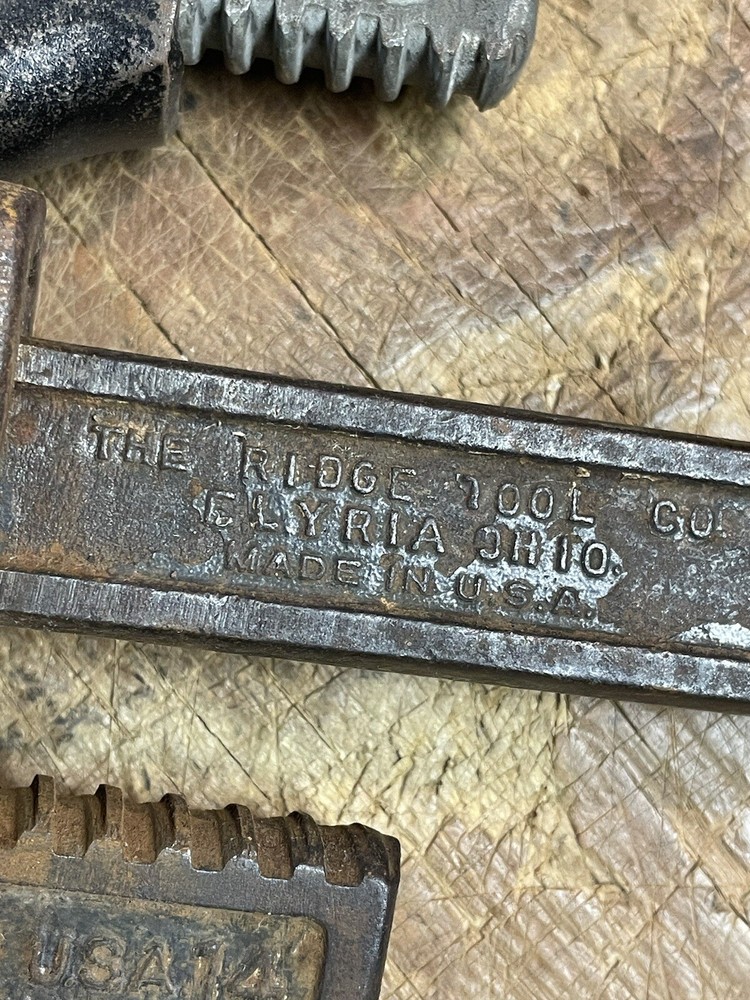 PAIR Vintage Pipe Wrench Plumbers Tool MONKEY WRENCH