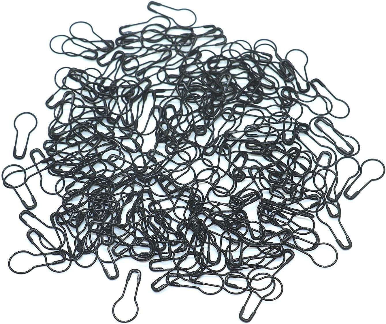 200/500/1000Pcs Metal Black Safety Pins/Gourd Pin/Bulb Pin for Clothing Crafting