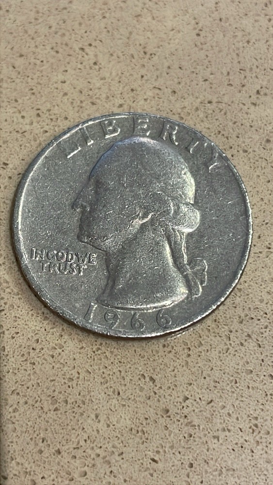 1966 Washington Quarter No Mint Mark Circulated